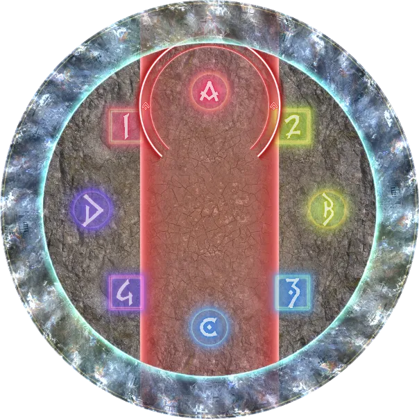 群狼剑：倒三角 判定 BOSS读条从正下往正上冲锋