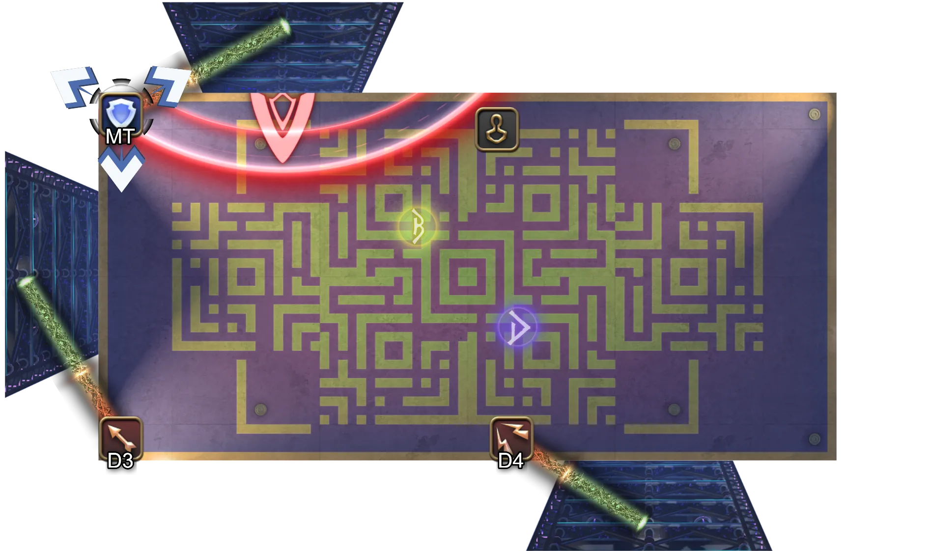 BOSS位于左上墙壁且核爆点MT