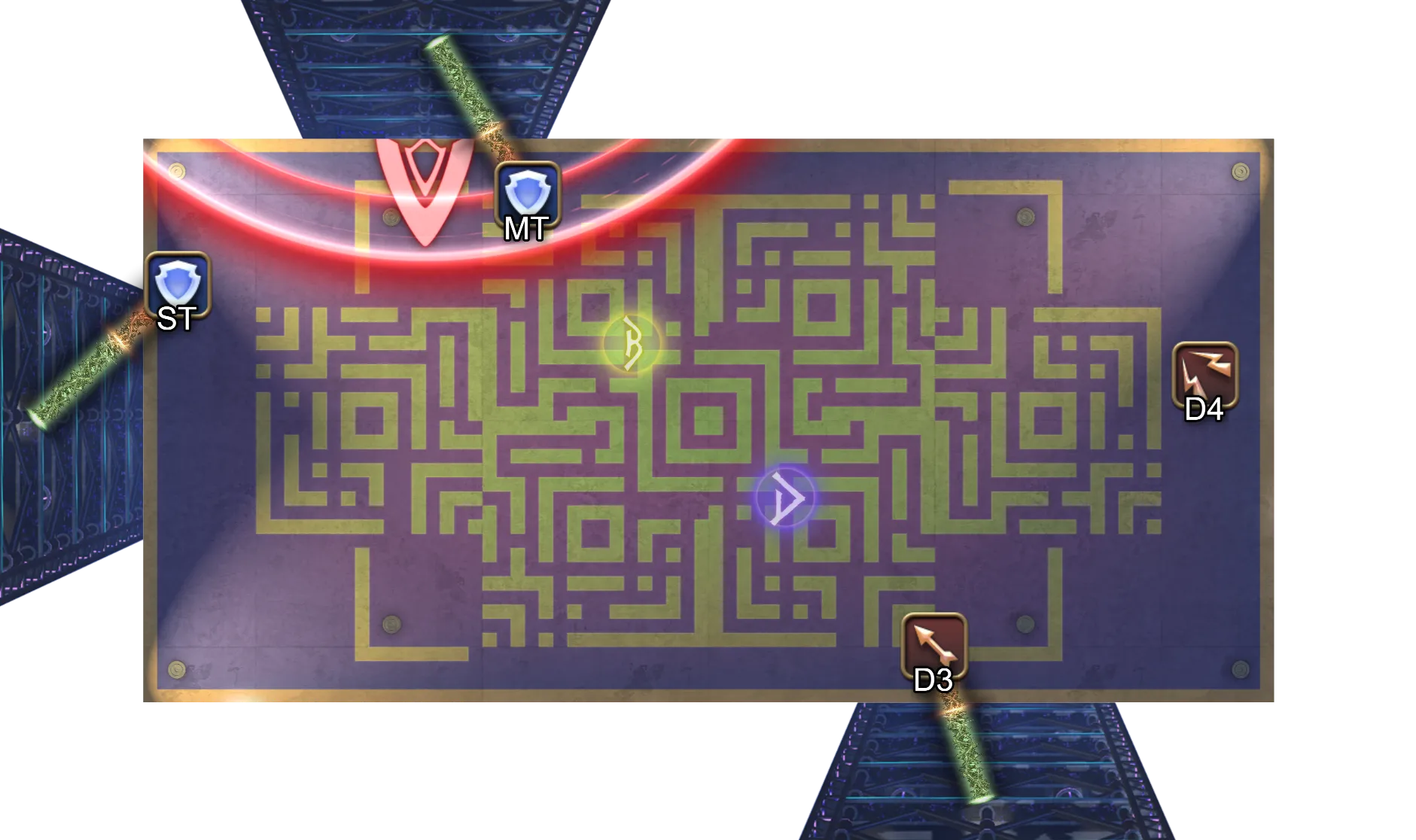 短边墙在boss近侧